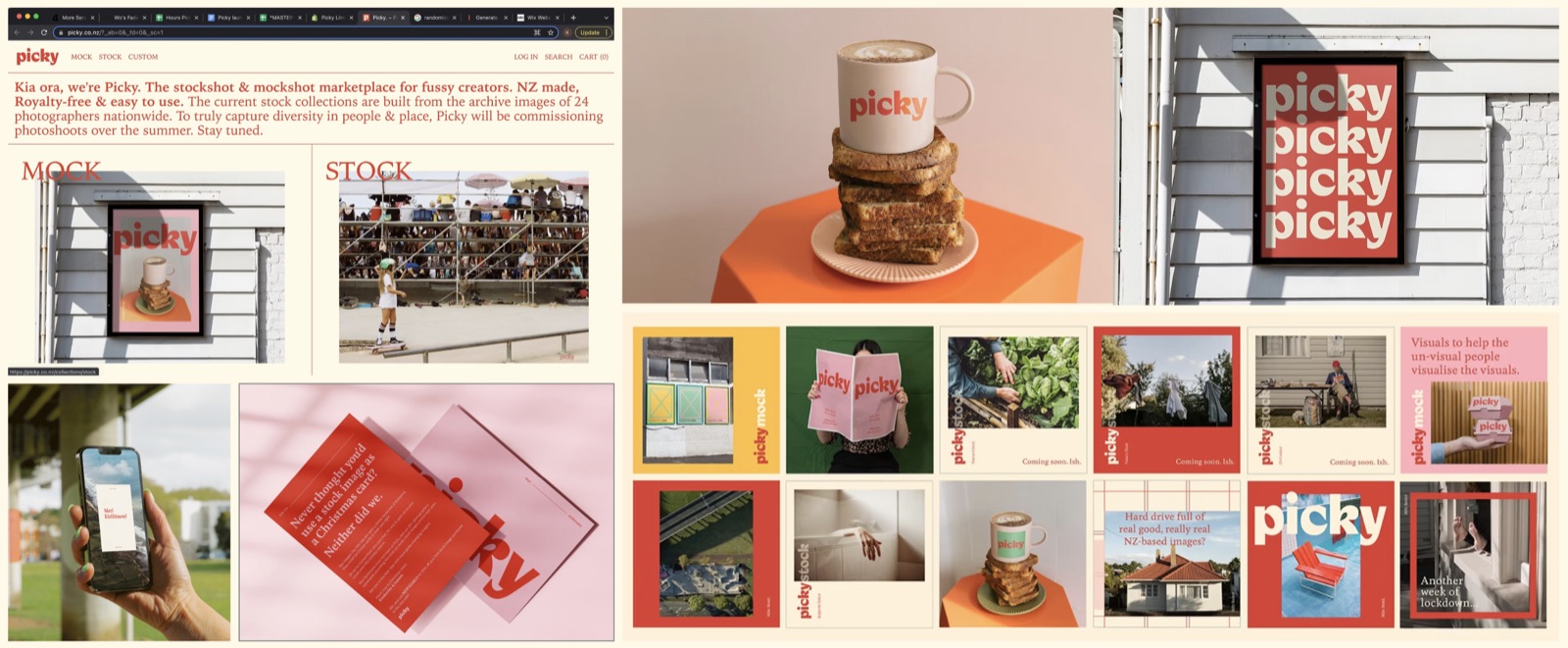Picky Images brand and platform imagery